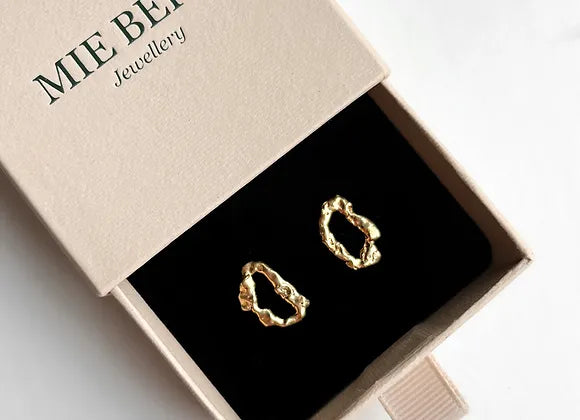 Mini recycled earrings 24K FG