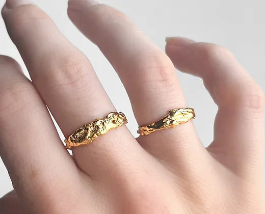 Recycled Organic Ring 24k FG