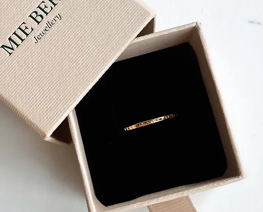 Simple Hammered Ring 24k FG