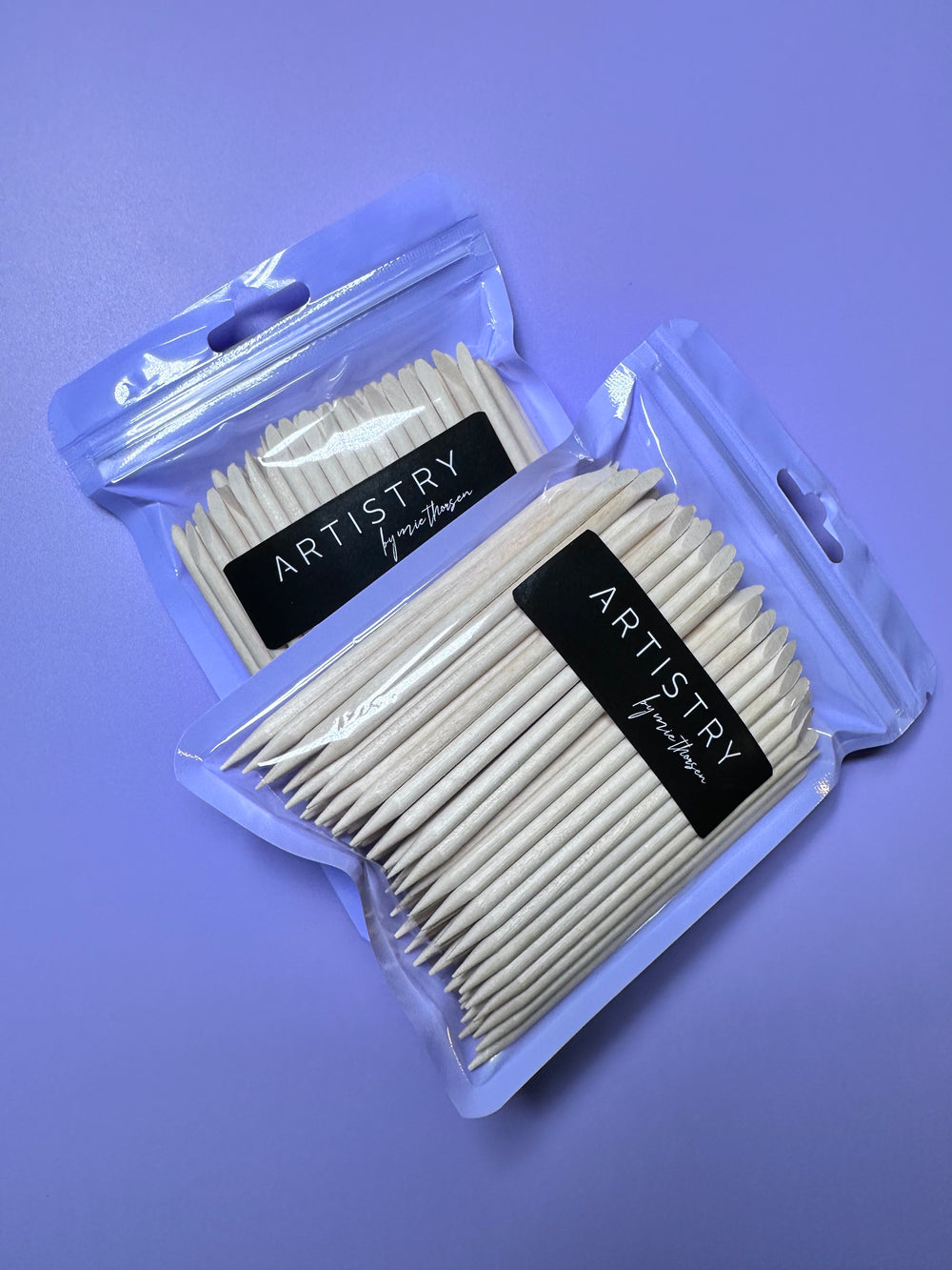 Small wooden wax sticks