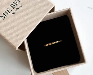Simple Hammered Ring 24k FG